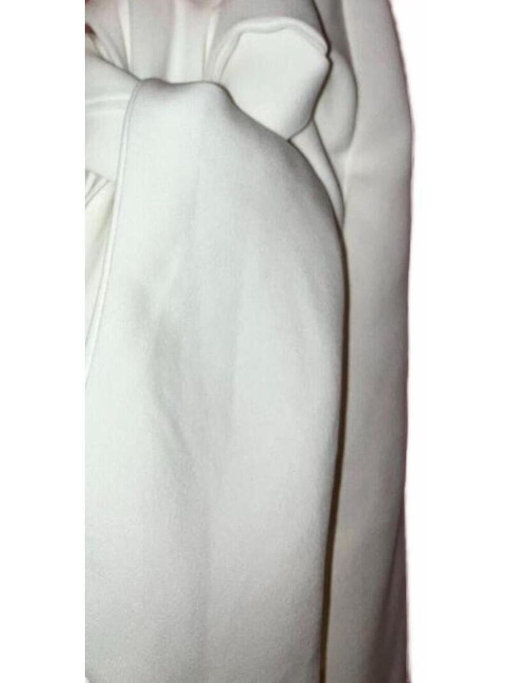 Lulu's Long Sleeve Mini Dress Women's Size Small White Side Tie Wedding EUC - Picture 4 of 5